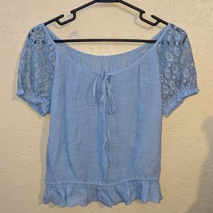 🔥Princess Pastel Blue Crop Top